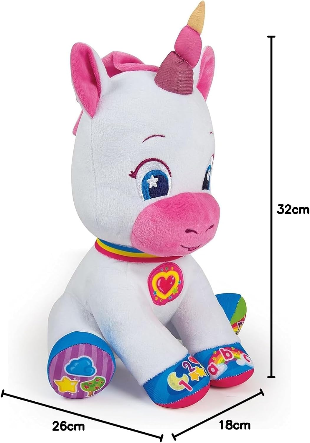 Clementoni Baby Unicorn Interactive Soft Plush Toy For Toddlers