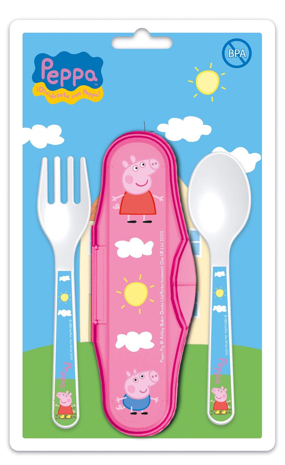 Peppa Pig Baby Cutlery Case Set of 2 With Fork and Spoon