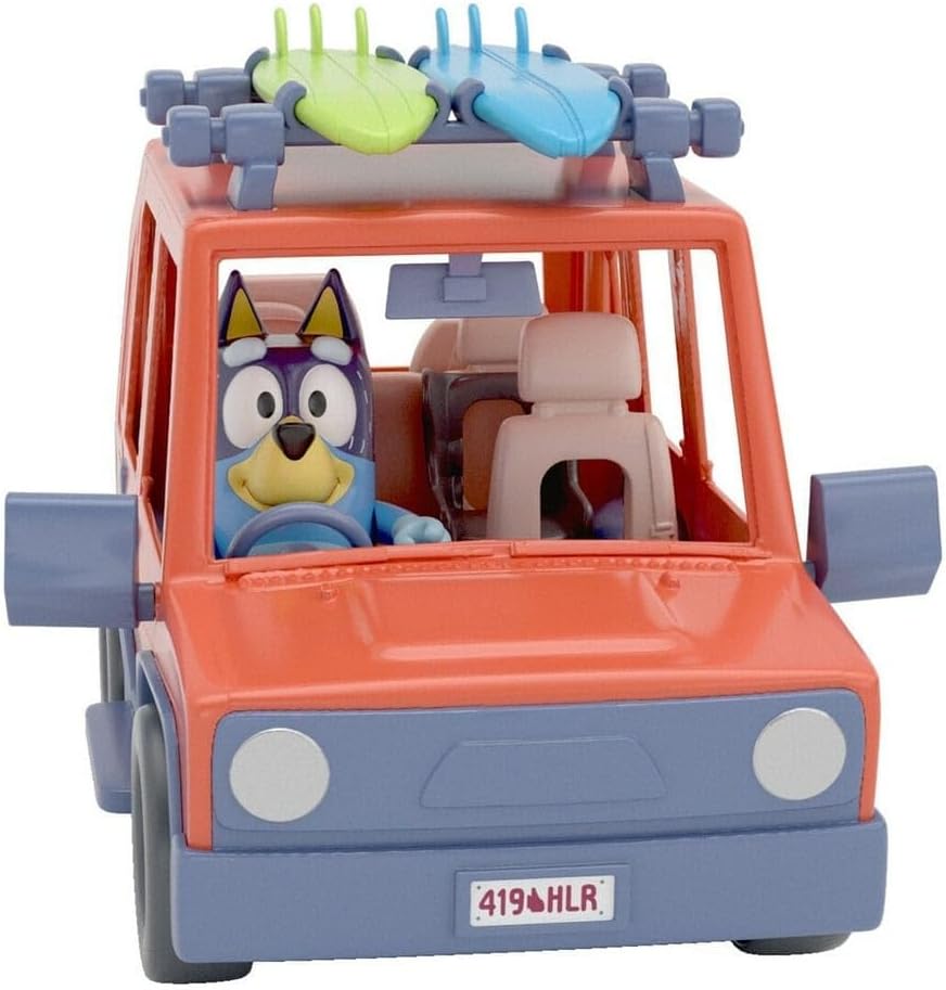 Bluey Heeler 4WD Family Vehicle with 1 Figure and 2 Surfboards