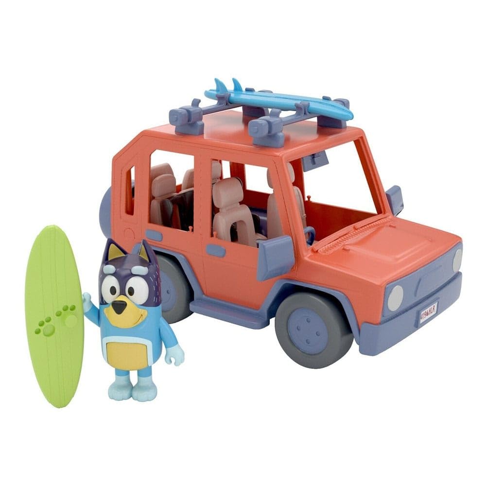 Bluey Heeler 4WD Family Vehicle with 1 Figure and 2 Surfboards