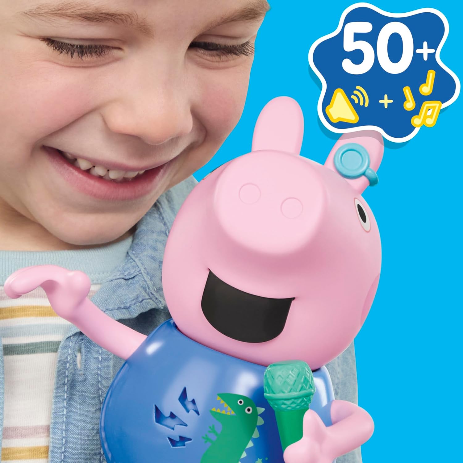 Peppa Pig  Joke & Sing George 8Inch Figure, Musical Toy with 50+ Sounds and Songs