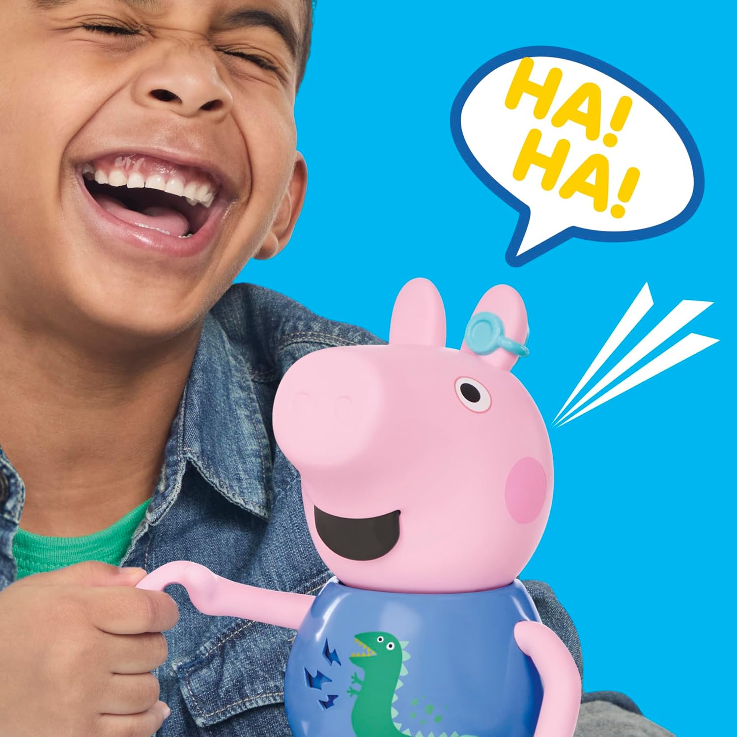 Peppa Pig  Joke & Sing George 8Inch Figure, Musical Toy with 50+ Sounds and Songs