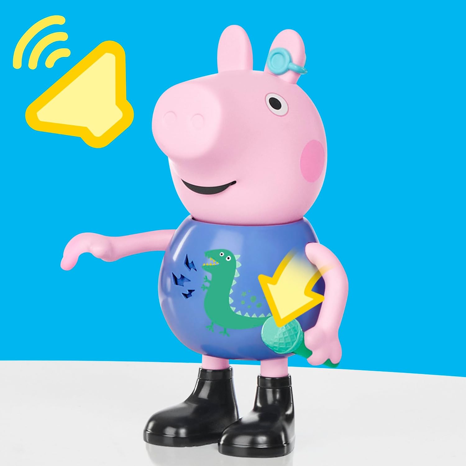 Peppa Pig  Joke & Sing George 8Inch Figure, Musical Toy with 50+ Sounds and Songs