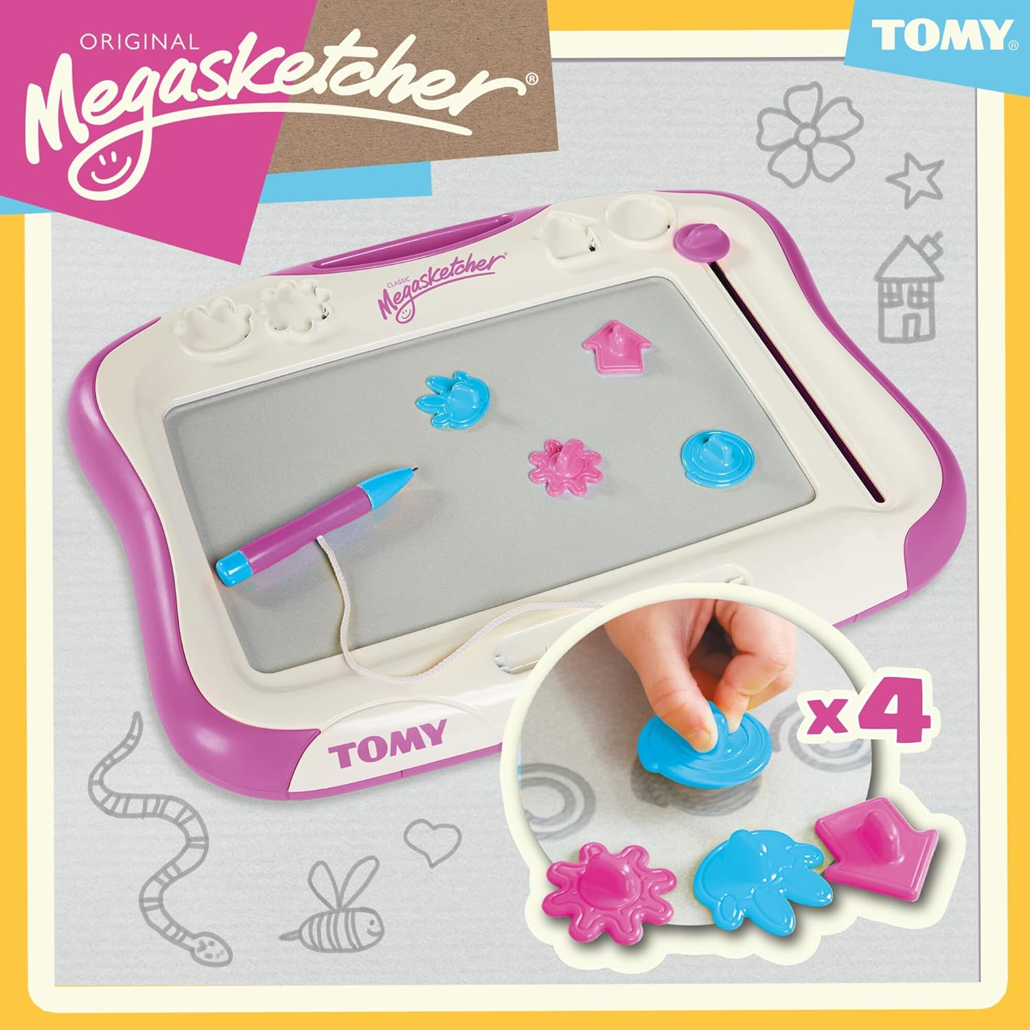 Tomy Megasketcher Magnetic Drawing Board Purple