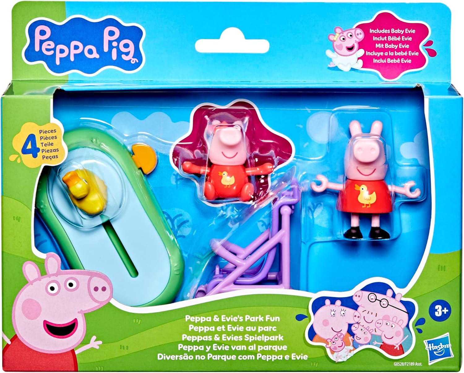 Peppa Pig Peppa and Evie's Park Fun Playset with 2 Figures and 2 Accessories