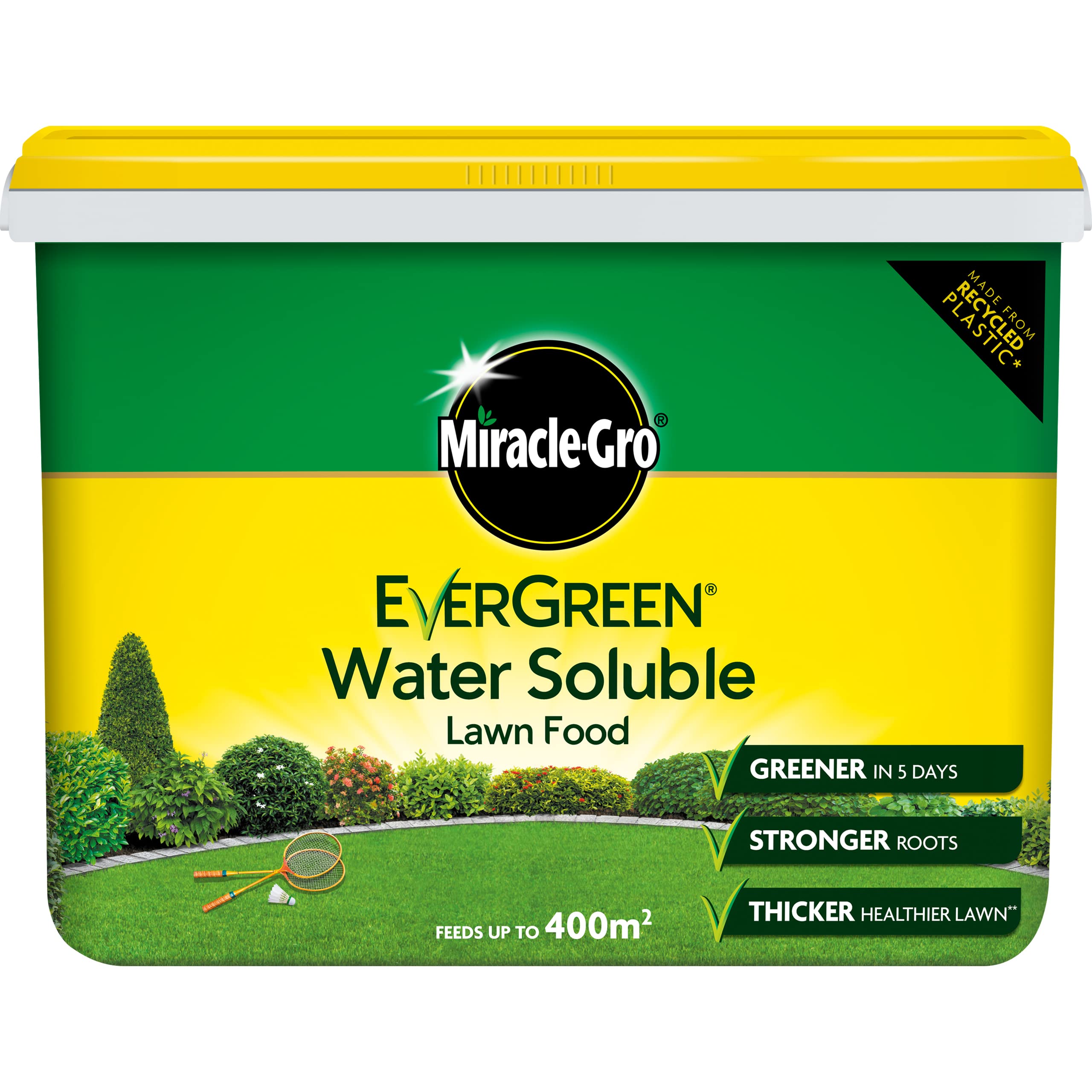 Miracle-Gro Evergreen Water Soluble Lawn Food 400Sq M (2 Kg) Tub