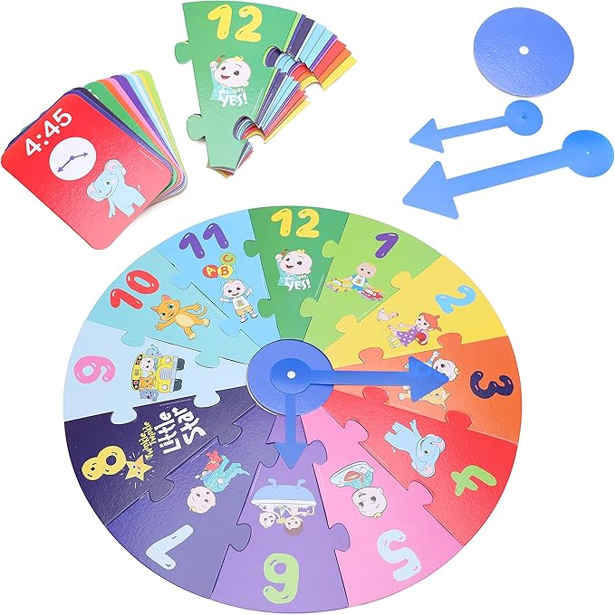 Cocomelon Clock Giant Floor Puzzle With 12 Flash Cards