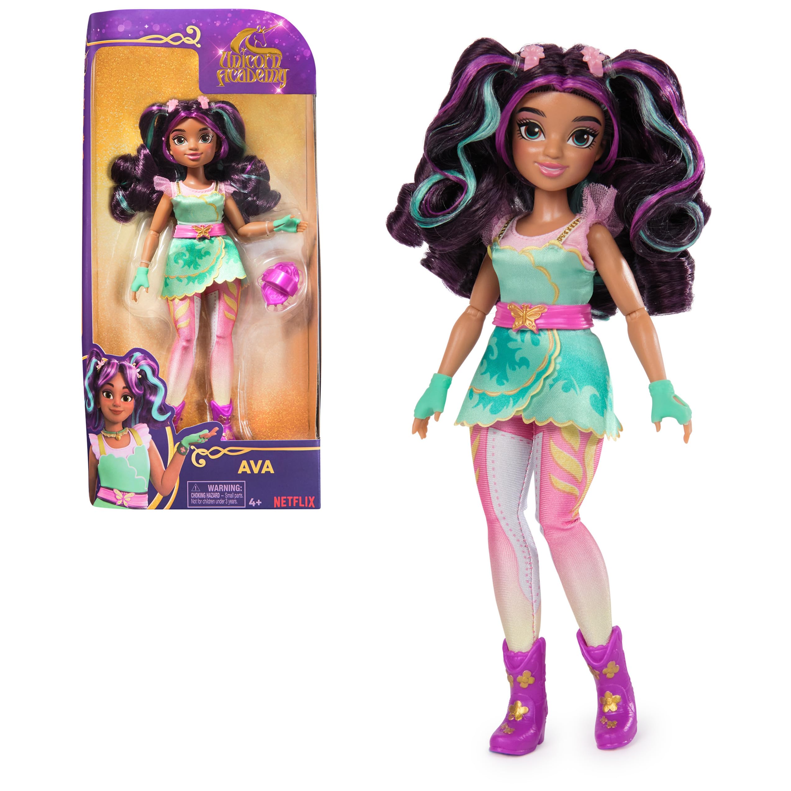 Unicorn Academy 9.5Inch AVA Fashion Doll with Highlighted Hair