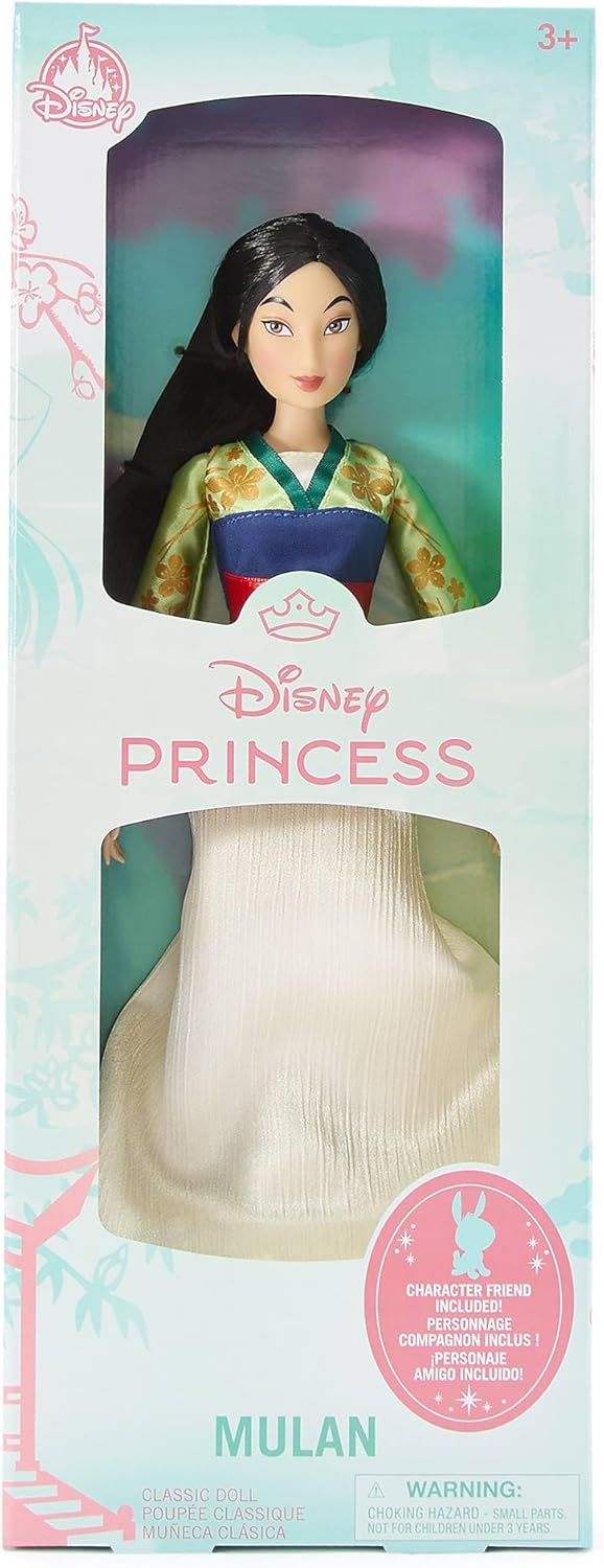 Disney Store Official Mulan Classic Doll 30cm with Little Brother the Dog