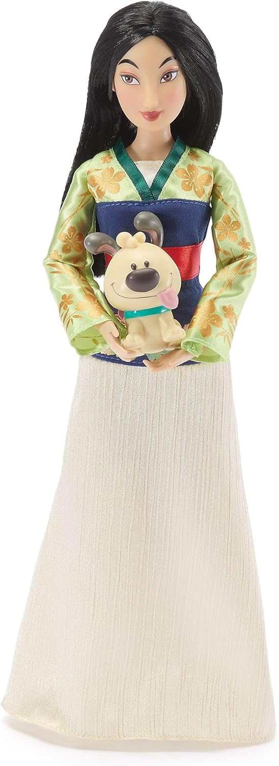 Disney Store Official Mulan Classic Doll 30cm with Little Brother the Dog