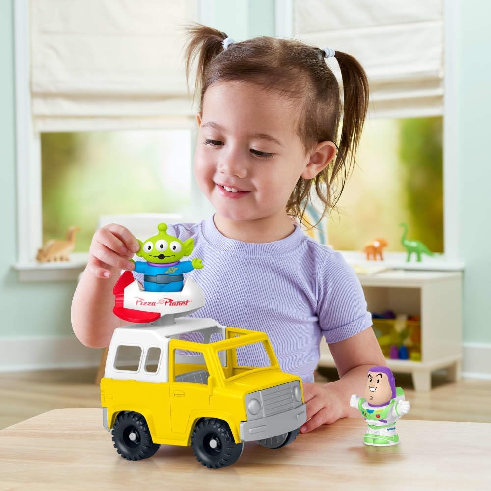Fisher-Price Disney Pixar Toy Story Pizza Planet Truck Toy with Buzz Lightyear and Alien Figures