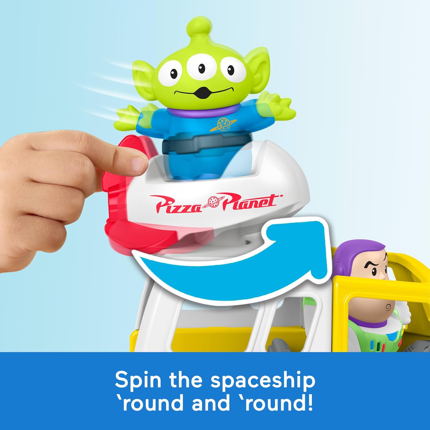 Fisher-Price Disney Pixar Toy Story Pizza Planet Truck Toy with Buzz Lightyear and Alien Figures