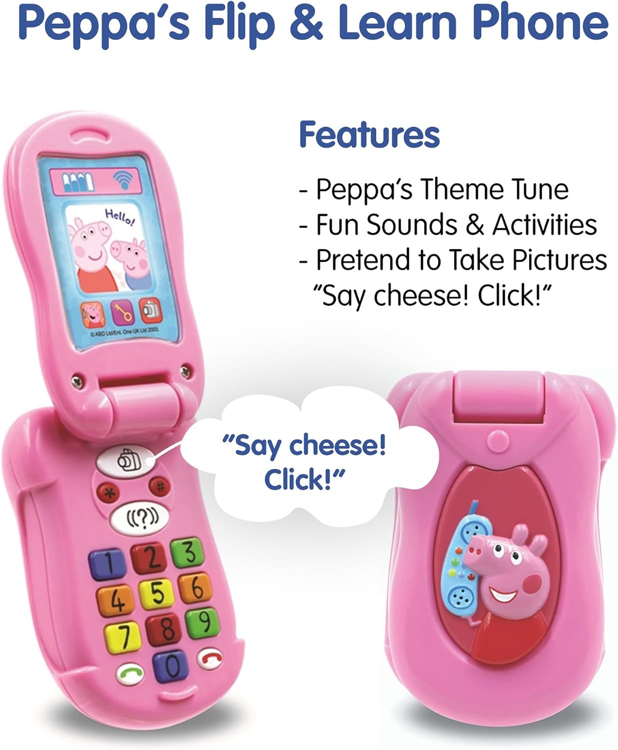 Peppa Pig Peppa's Flip & Learn Toy Phone for Kids