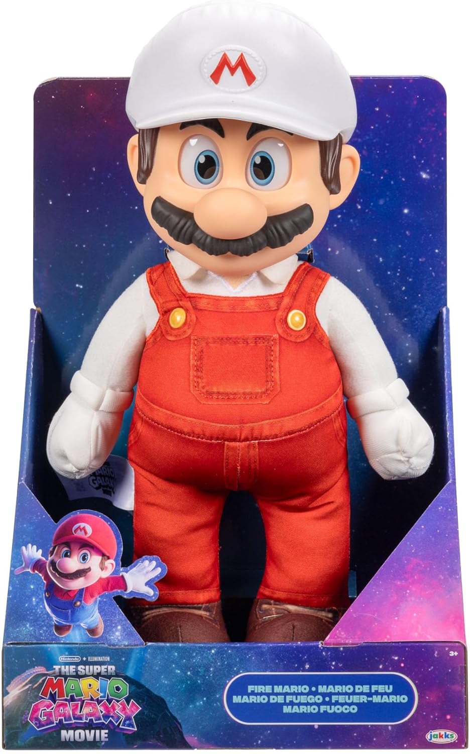The Super Mario Galaxy Movie 35cm Articulated Soft Plush Toy FIRE MARIO
