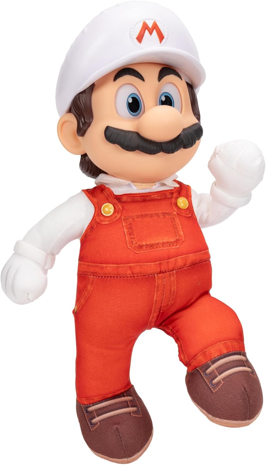 The Super Mario Galaxy Movie 35cm Articulated Soft Plush Toy FIRE MARIO