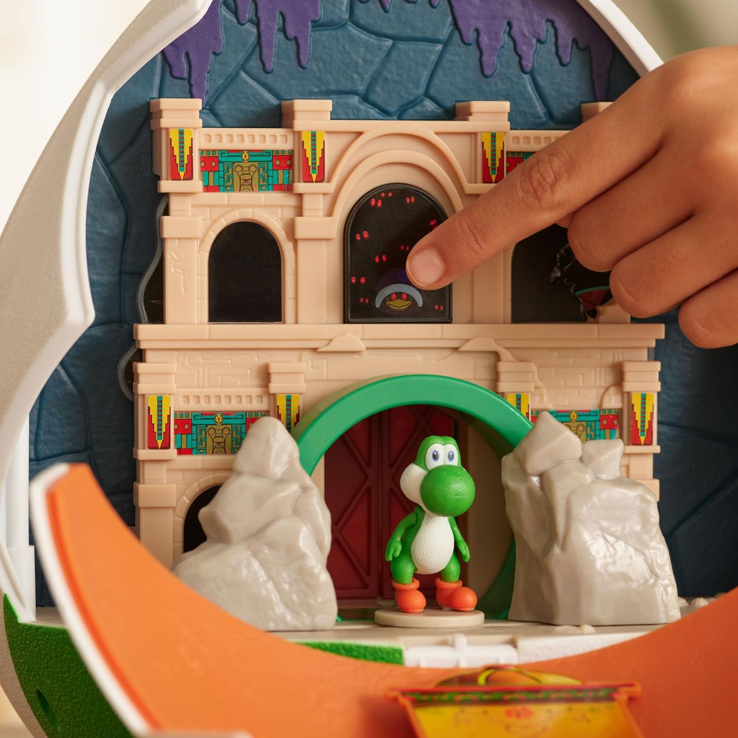 The Super Mario Galaxy Movie 9 inch Yoshi Egg Playset with Yoshi and Exclusive Fire Mario Action Figures