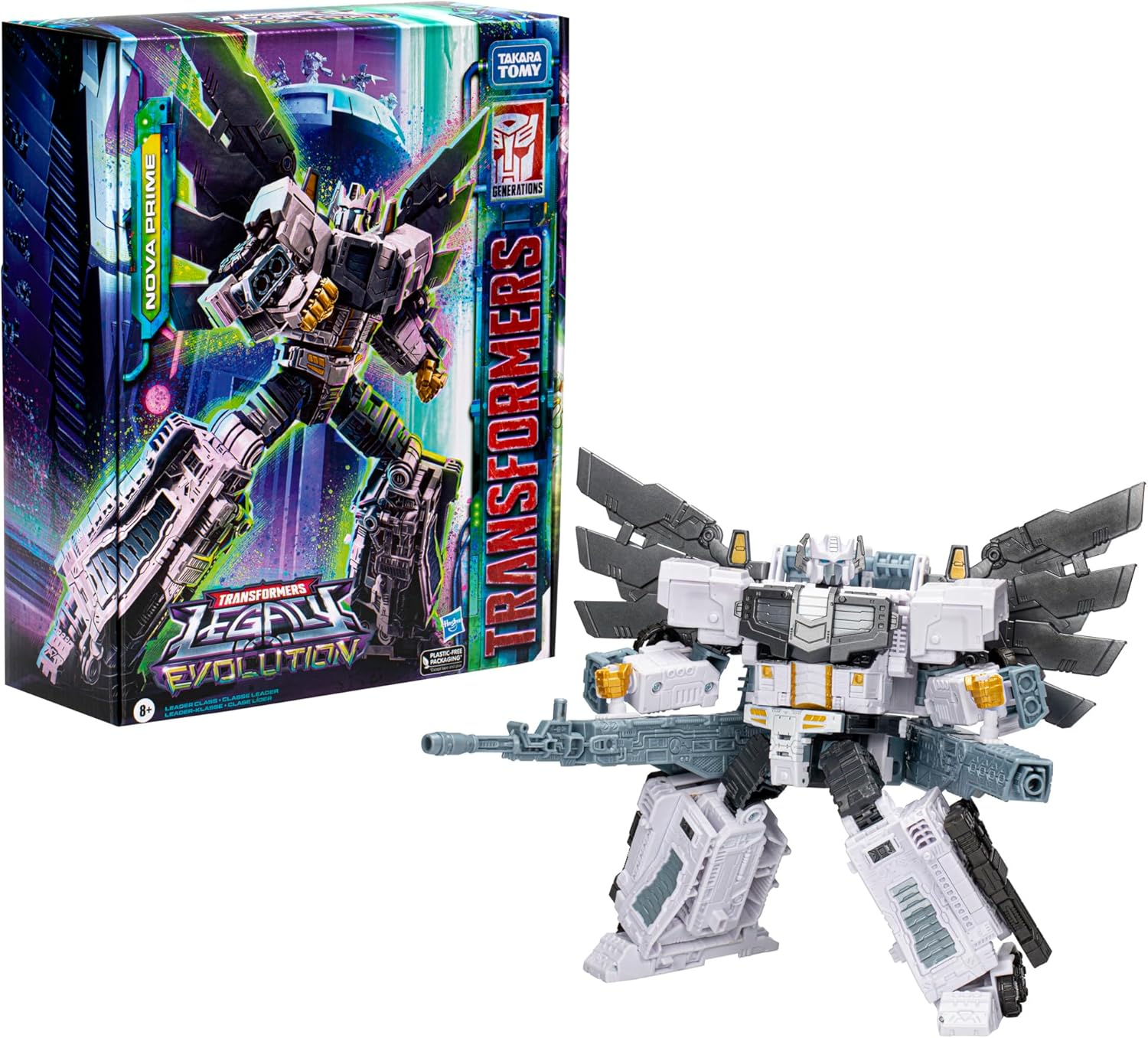 Transformers Toys Legacy Evolution Leader Class NOVA PRIME Toy 7inch Action Figures