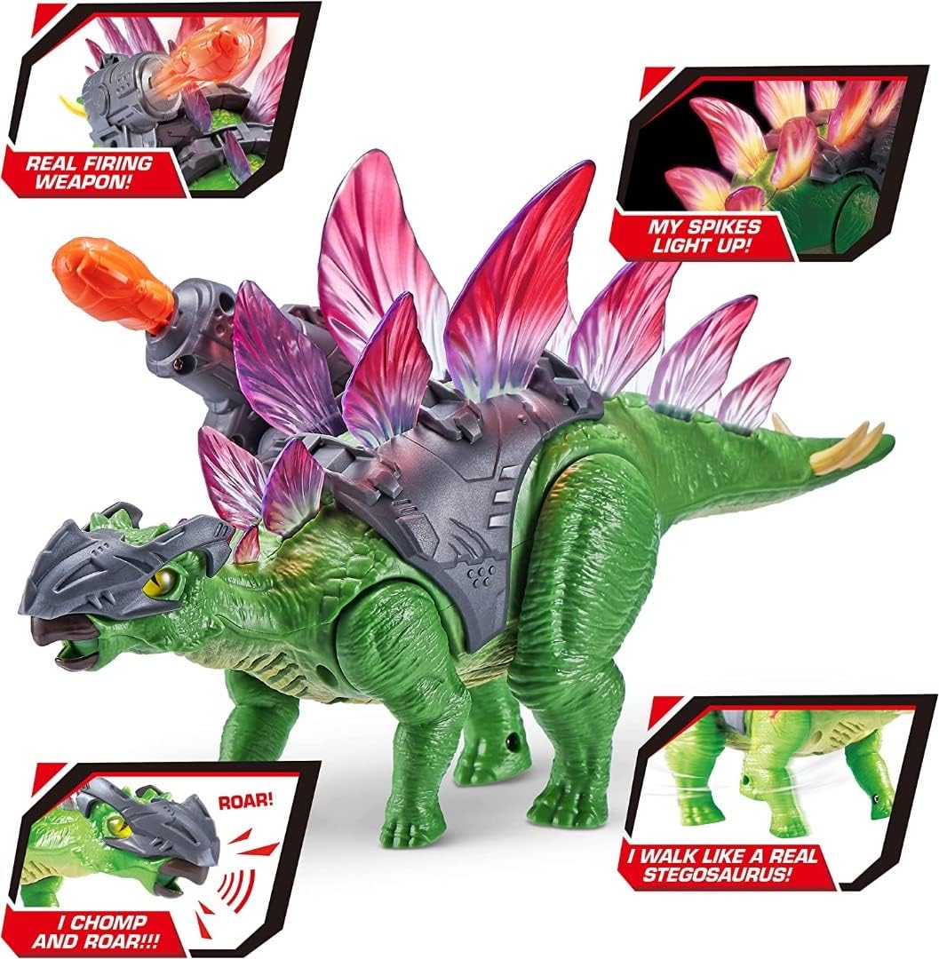 Robo Alive Dino Wars Raptor Toy Realistic Dinosaur Movement Stegasaurus