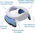 Potette Plus 2-in- Folding Travel Potty & Toilet Trainer Seat White/Blue