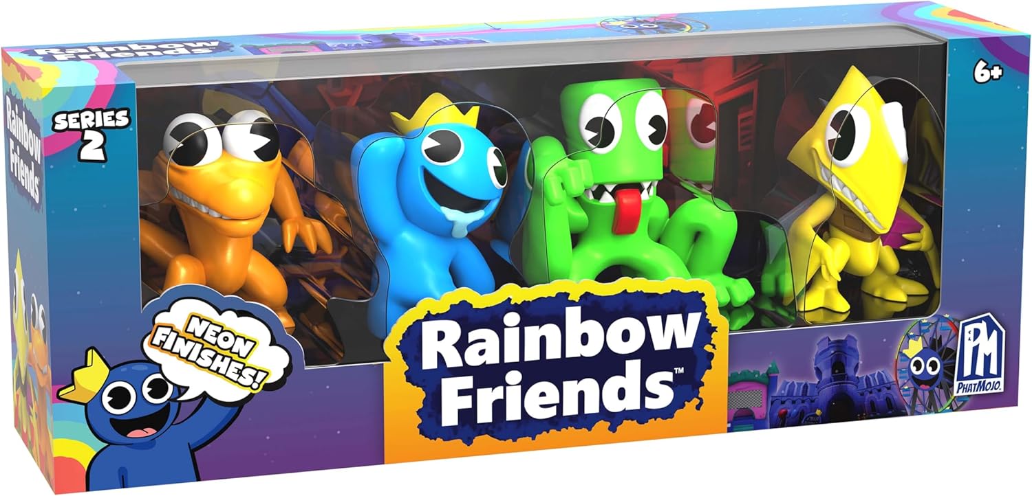 Rainbow Friends  Minifigure 4-pack  Neon Finish  Series 2