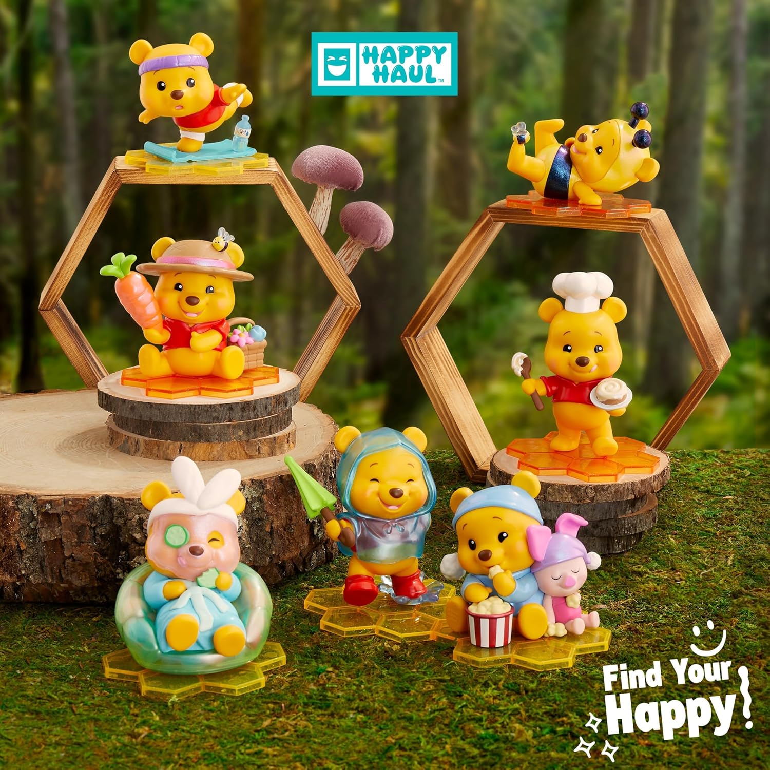 Disney HAPPY HAUL Winnie the Pooh Hunny Crew Designer Figures - 1 at Random