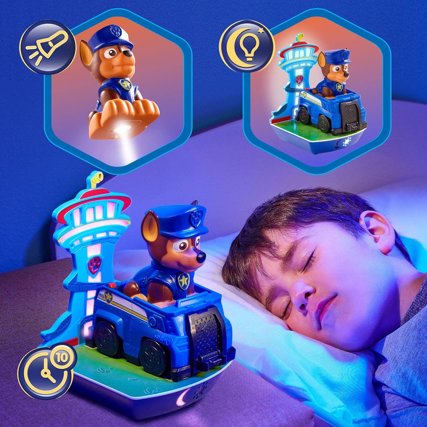 Paw Patrol Official GoGlow Dream 3 in 1 Bedside Nightlight For Kids