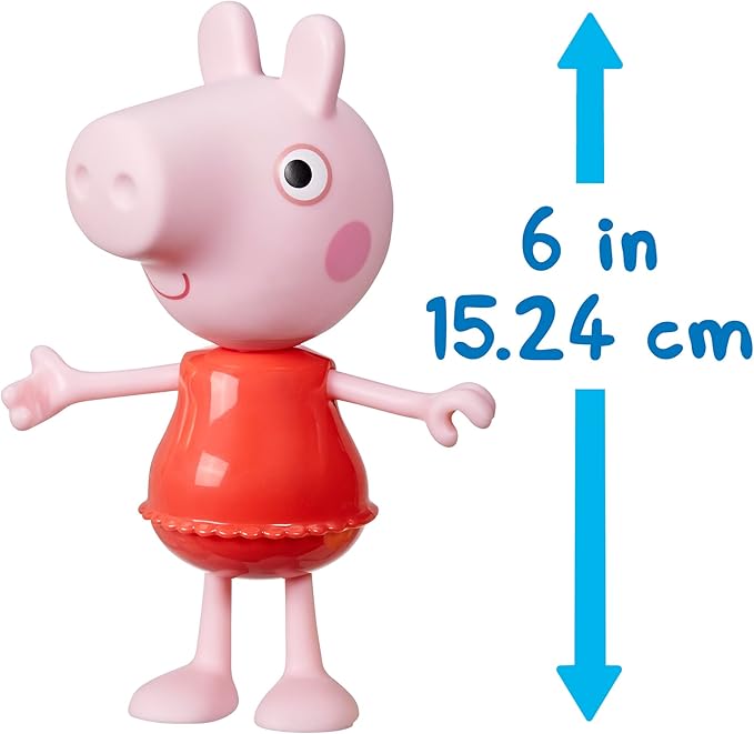 Peppa Pig Dress-Up Figure 15cm Doll with 6 Rain & Snow Fashion Accessories