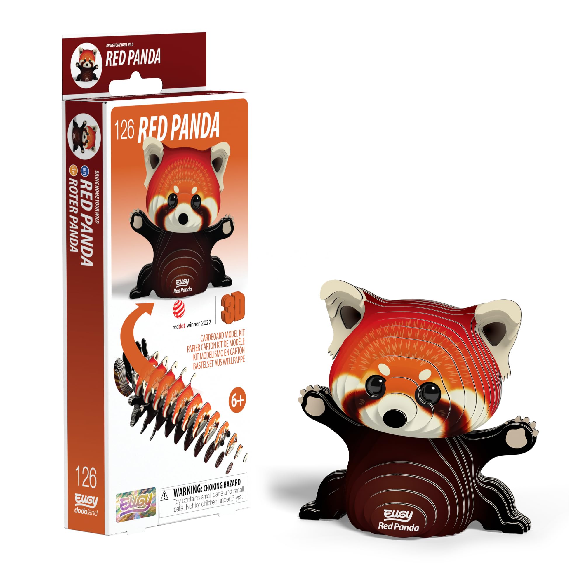 EUGY RED PANDA Model Cardboard Craft Kit