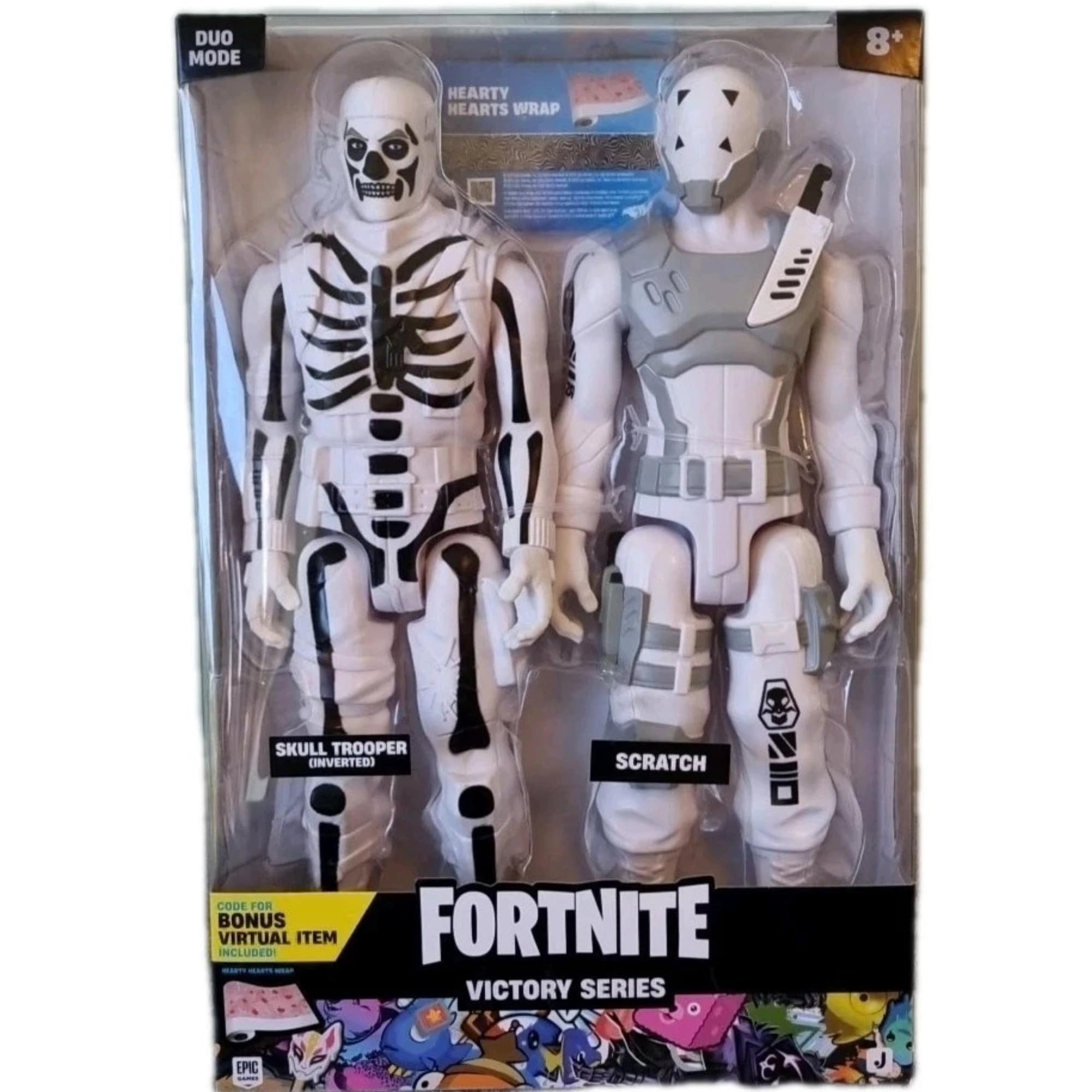 Fortnite Duo Mode Victory Series Articulated Action Figures With Codes SKULL TROOPER & SCRATCH 30cm