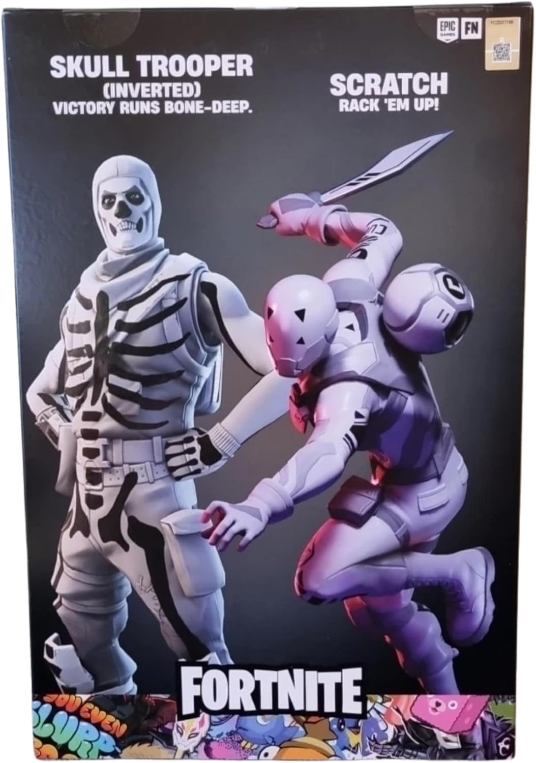 Fortnite Duo Mode Victory Series Articulated Action Figures With Codes SKULL TROOPER & SCRATCH 30cm