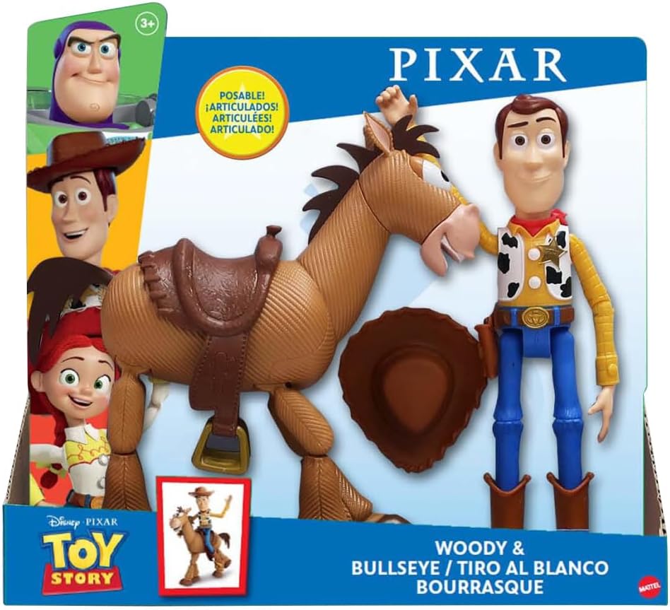 Mattel Disney and Pixar's Toy Story WOODY & BULLSEYE ?2 Character Pack