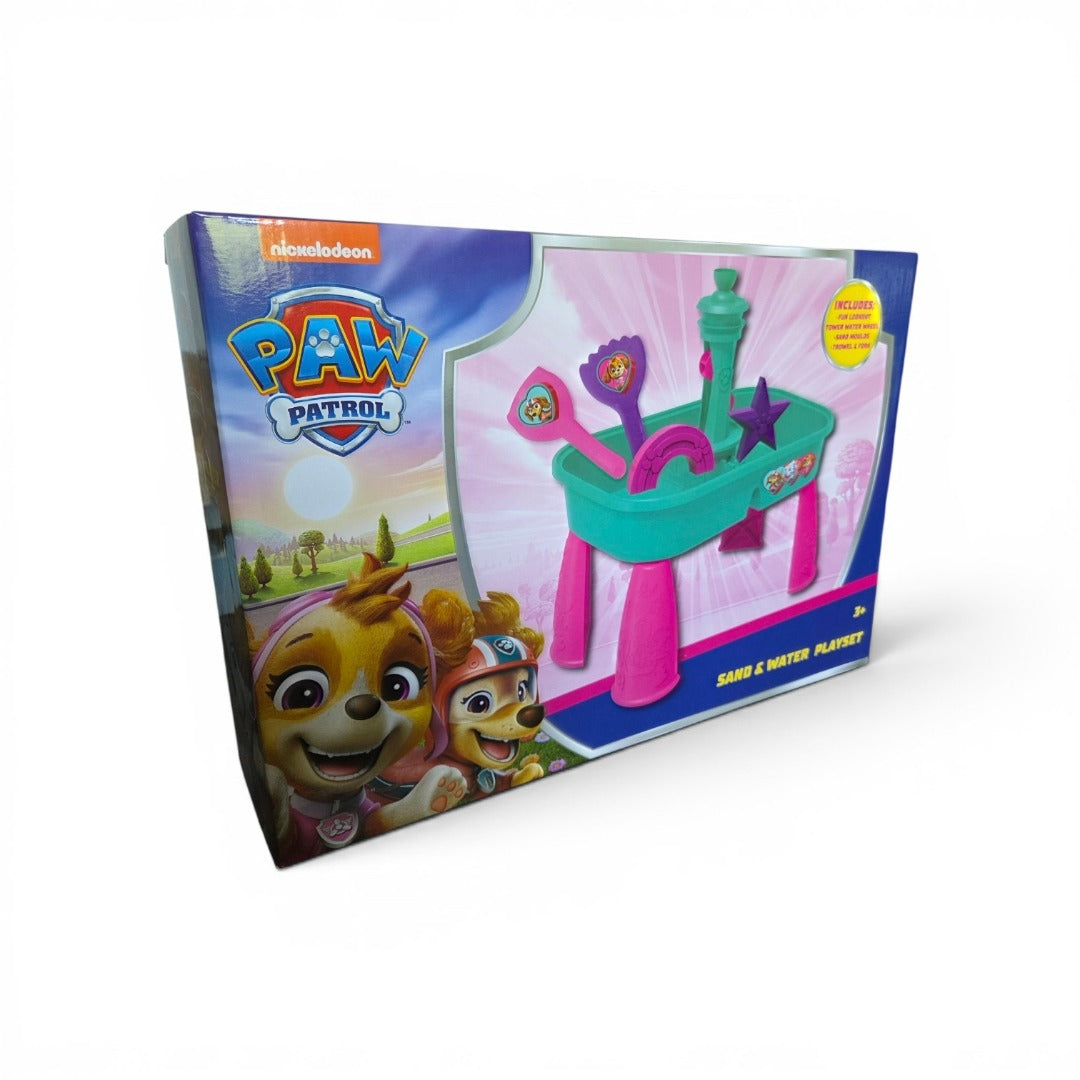 Paw Patrol Pink and Green Sand and Water Table Playset