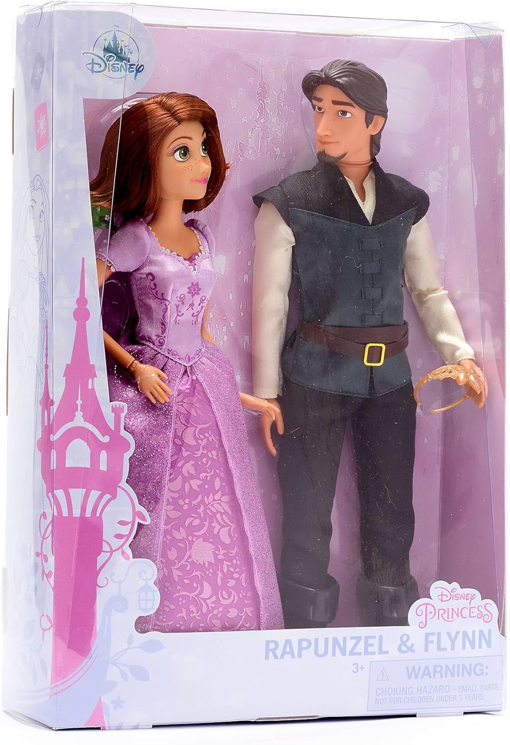 Disney Store Official Rapunzel and Flynn Rider Doll Set and Pascal