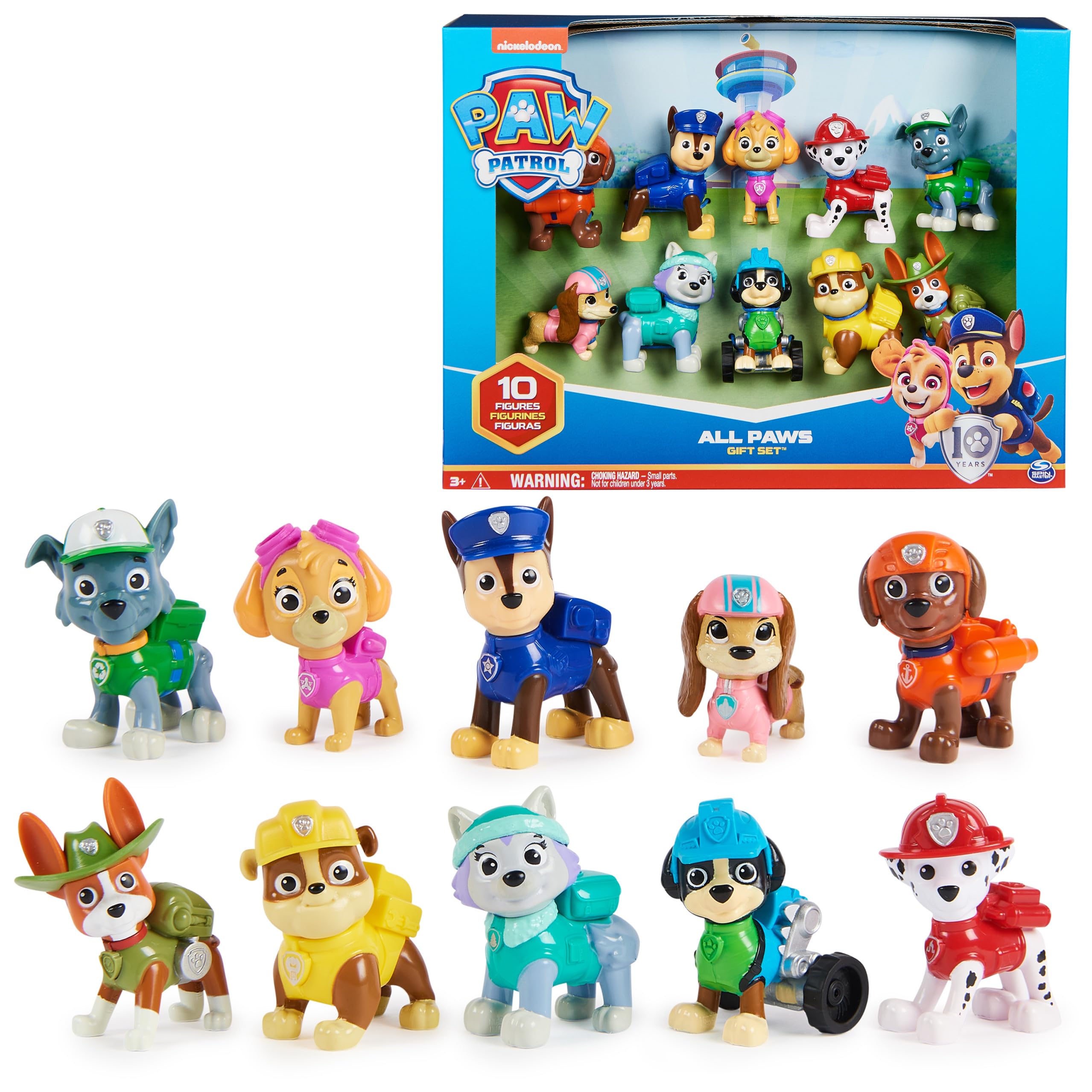 Paw Patrol All Paws On Deck Toy Figures Gift 10 Pack