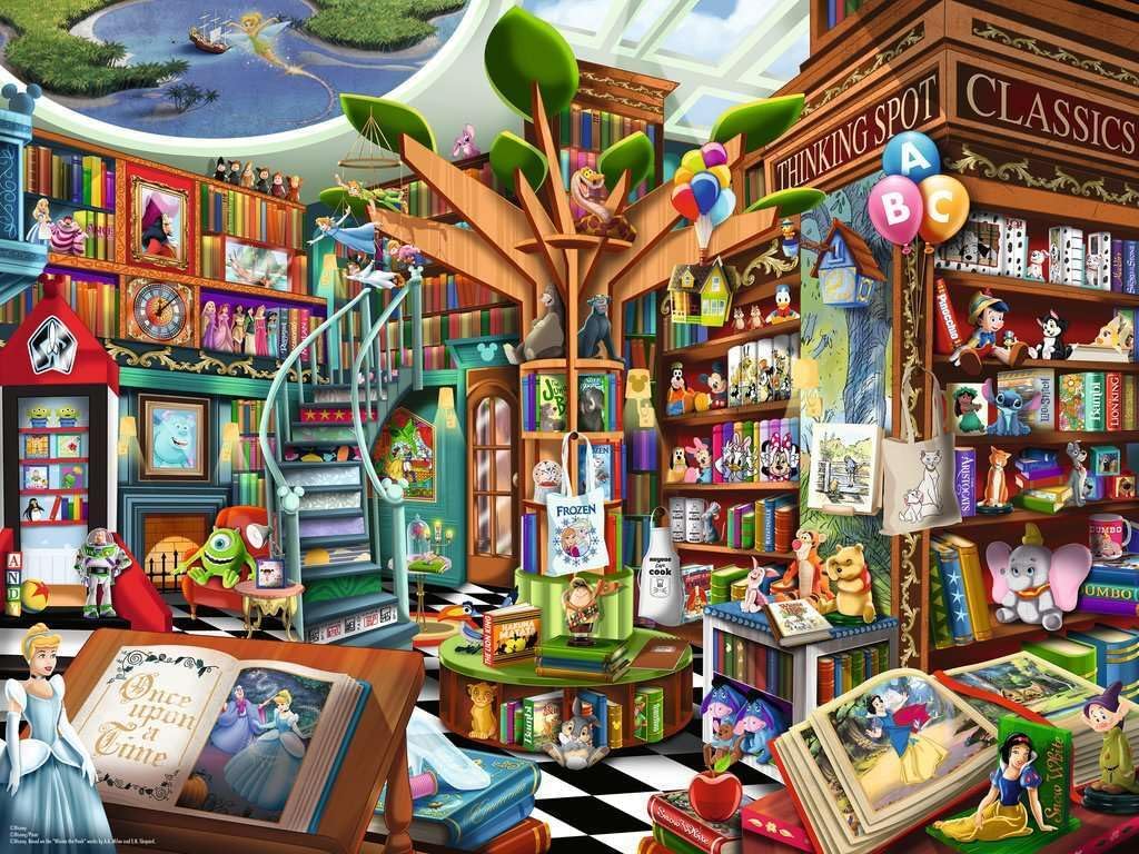 Ravensburger MAGICAL DISNEY BOOKSHOP 1500 Piece Puzzle for Adults