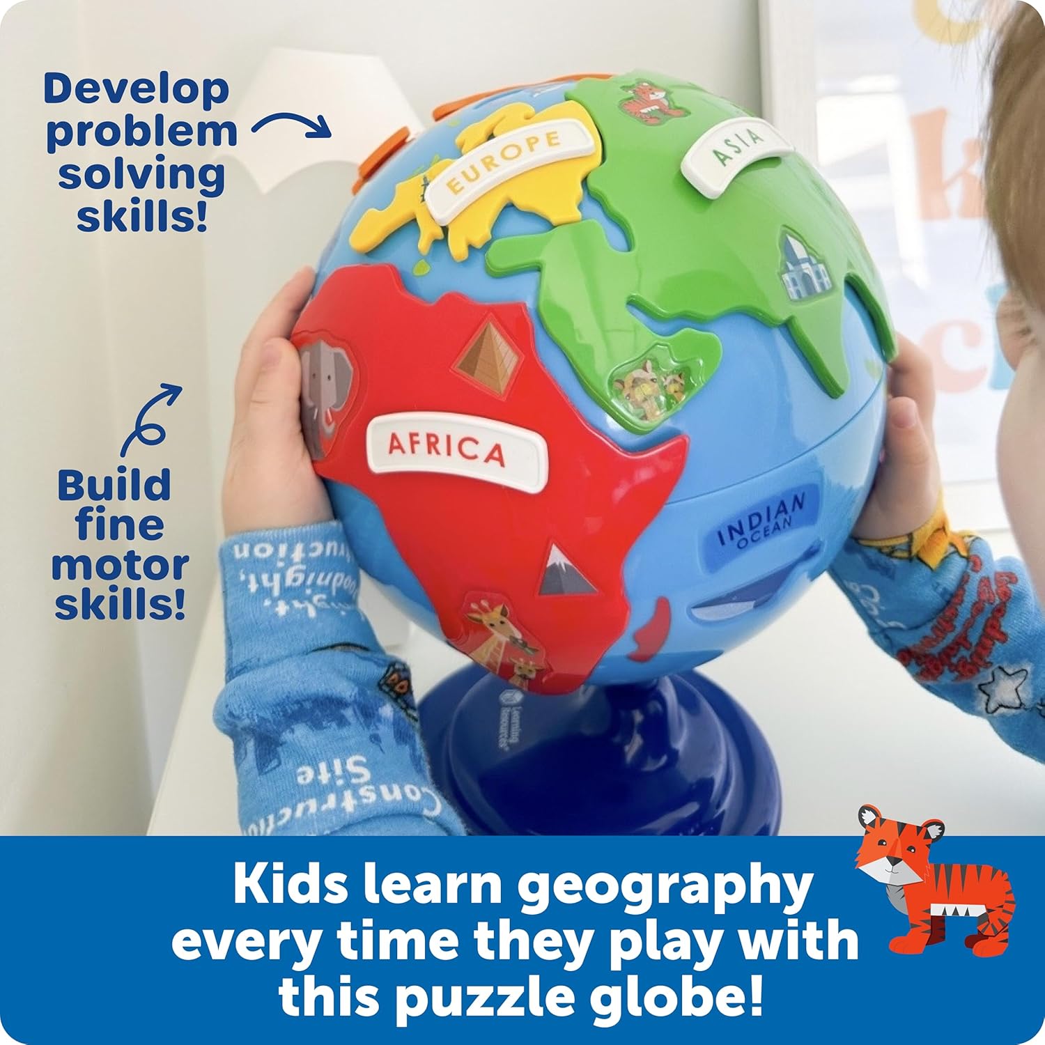 Learning Resources PUZZLE GLOBE Educational & Interactive Learning Map