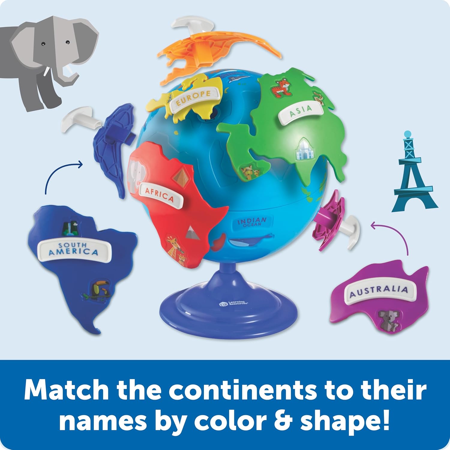 Learning Resources PUZZLE GLOBE Educational & Interactive Learning Map