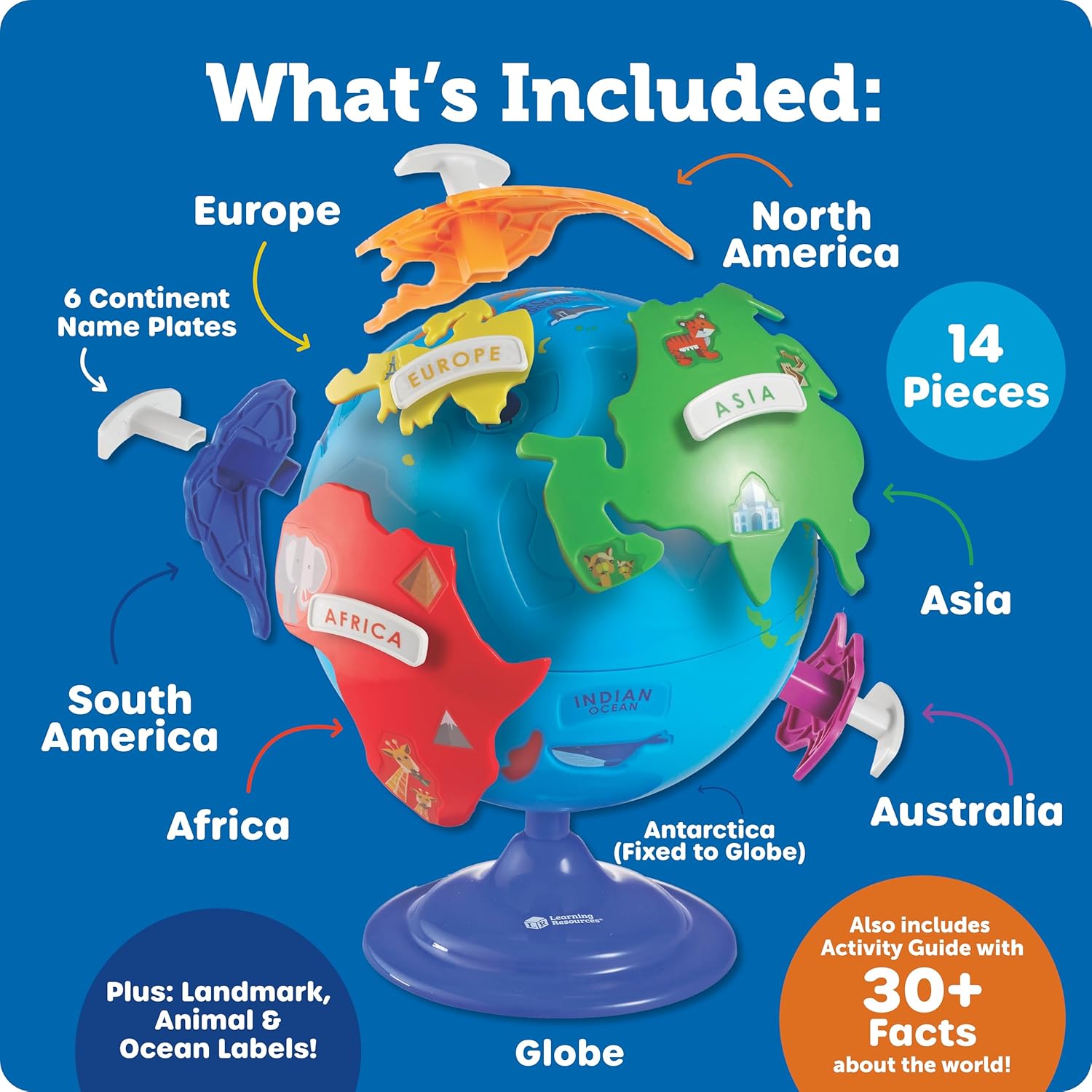 Learning Resources PUZZLE GLOBE Educational & Interactive Learning Map