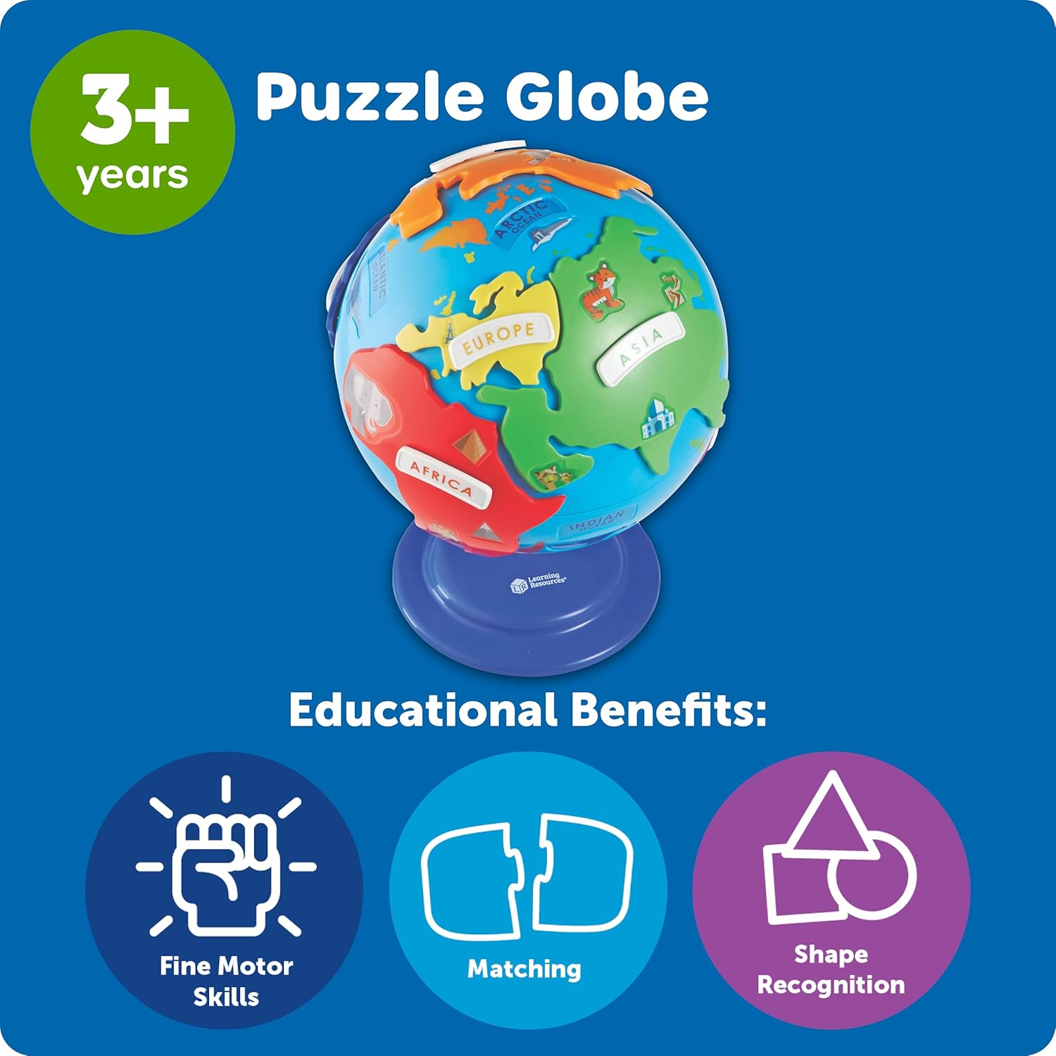 Learning Resources PUZZLE GLOBE Educational & Interactive Learning Map