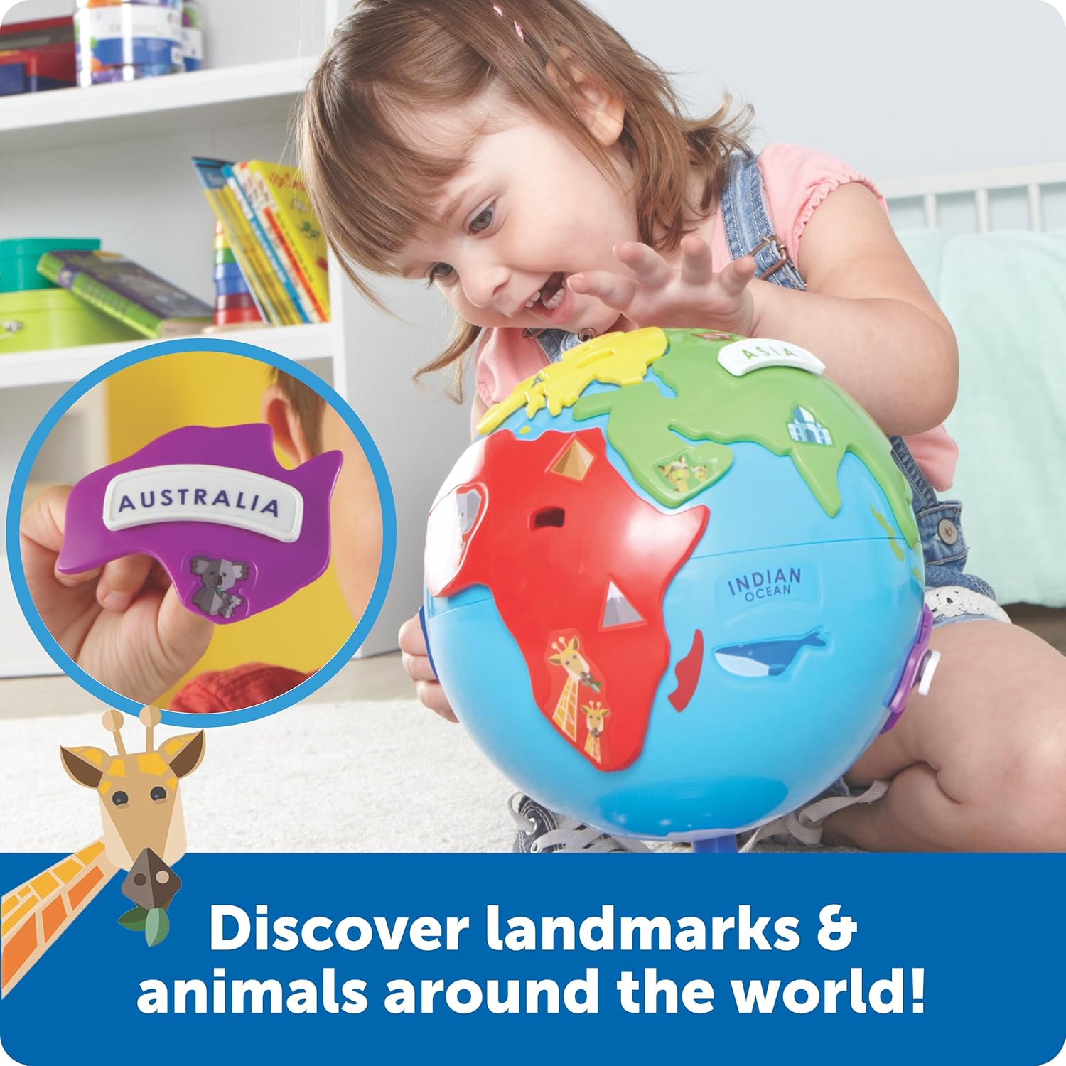 Learning Resources PUZZLE GLOBE Educational & Interactive Learning Map