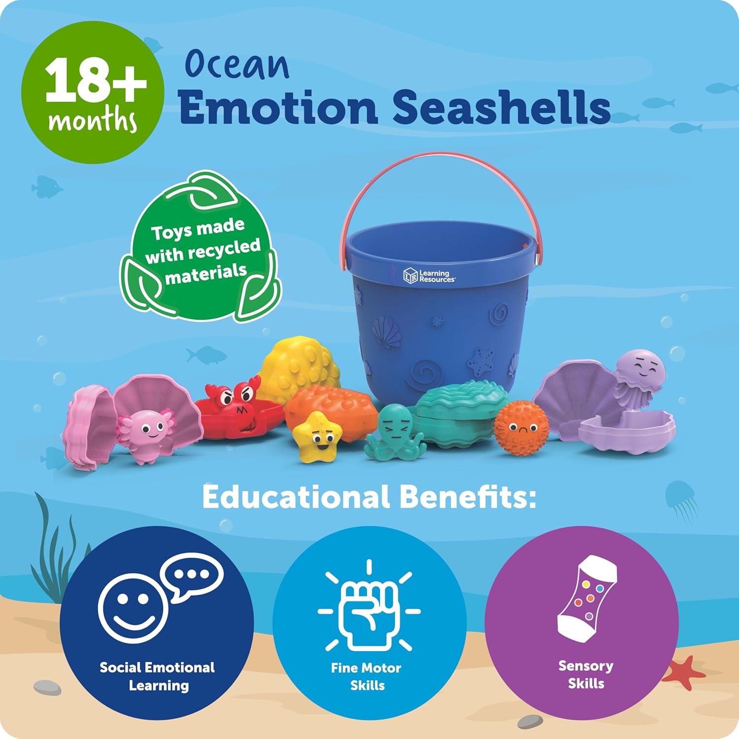 Learning Resources OCEAN EMOTION SEASHELLS, Social Emotional Learning Activities