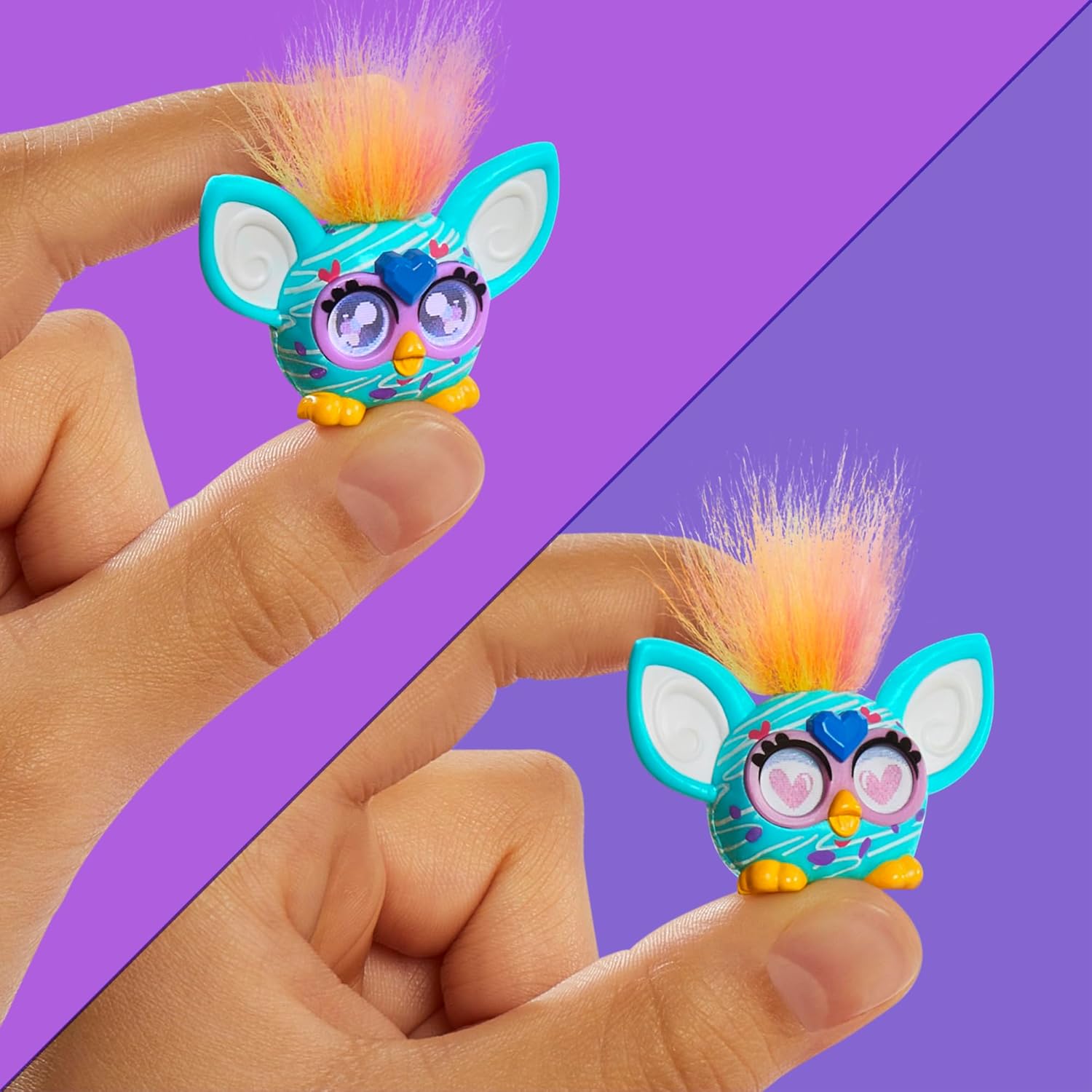 Furby Minis Collectible Figures 12-Pack with Changing Eyes & Hair Tufts