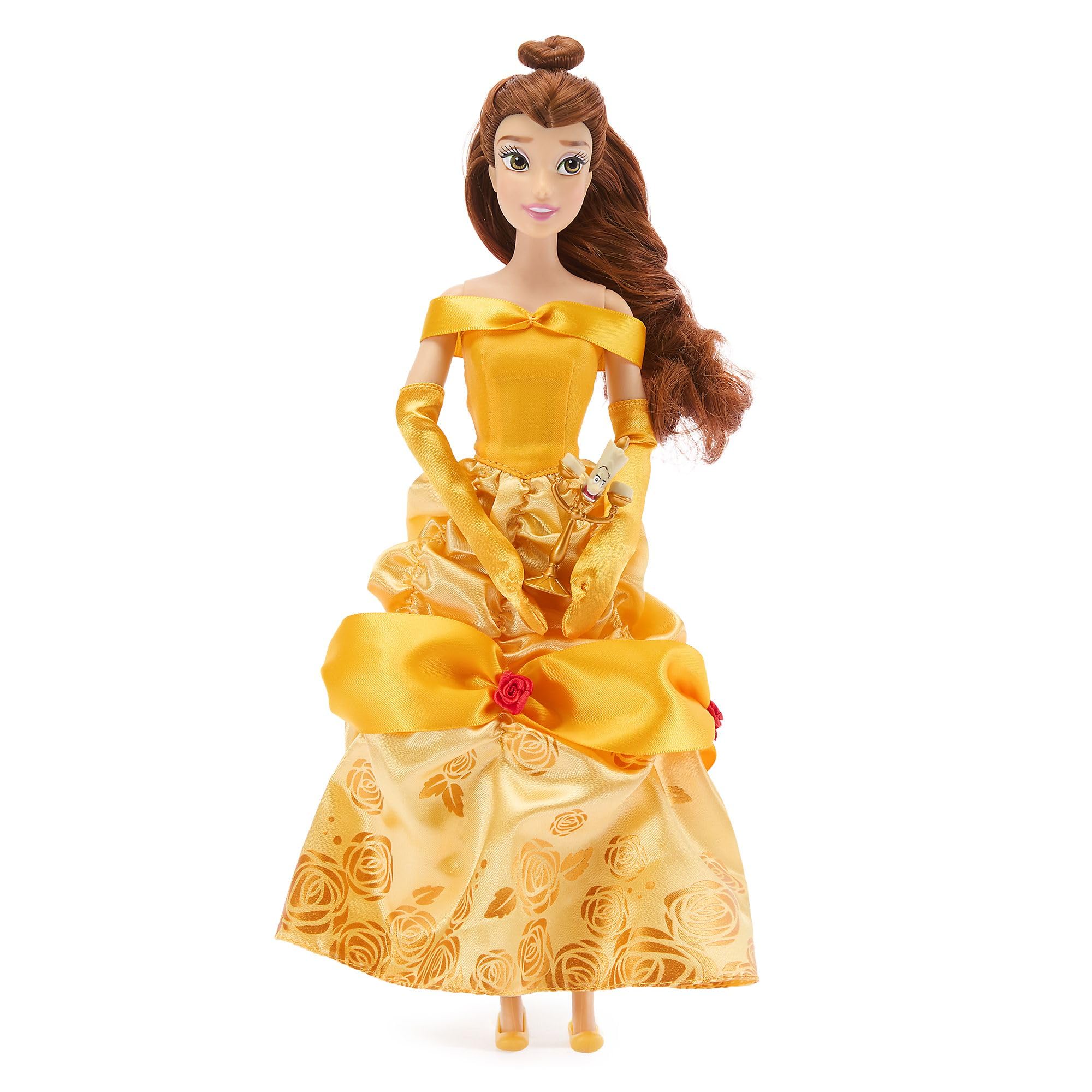 Disney Store Official Belle Classic Doll Beauty and the Beast 30cm with lumiere the Candle Stick