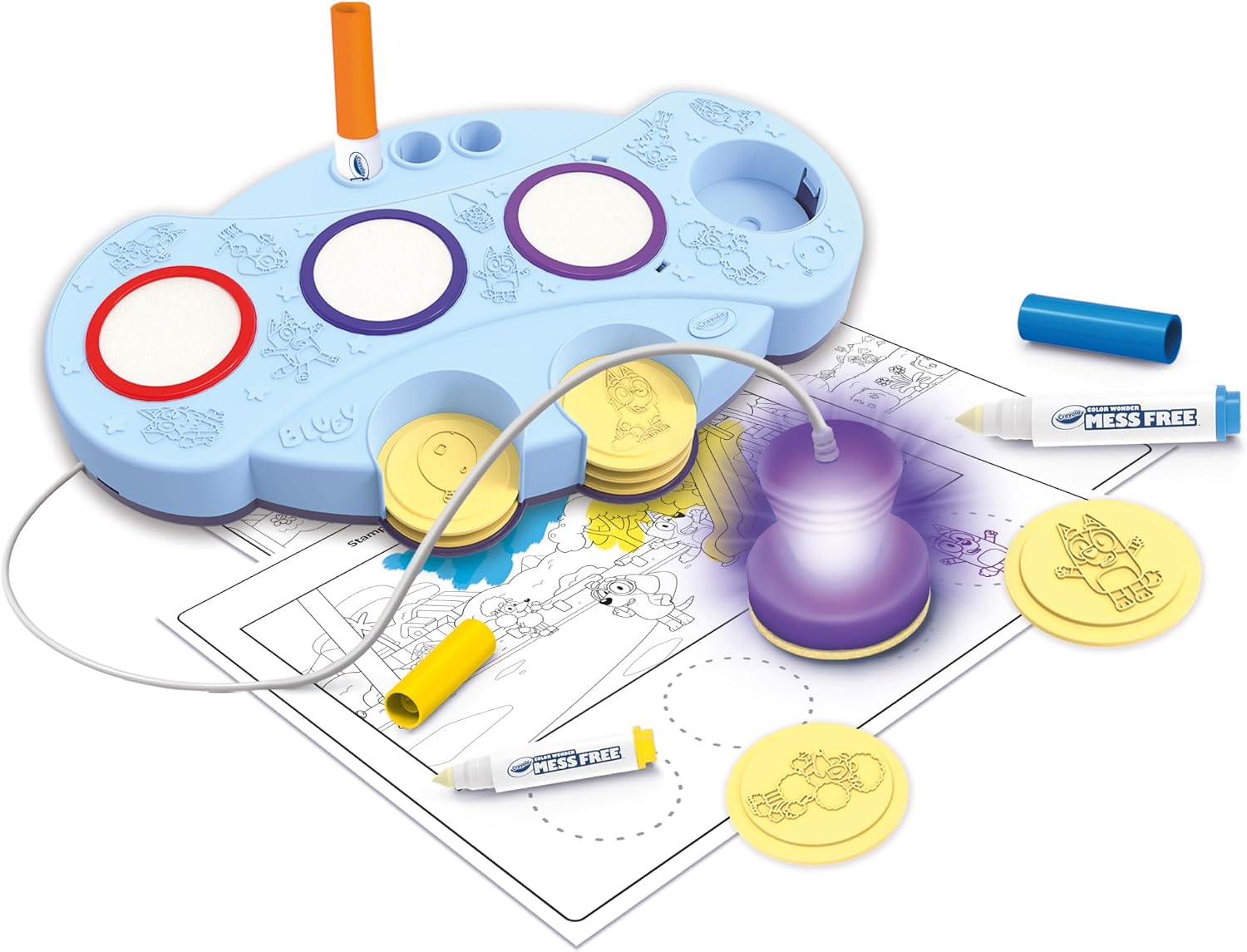 CRAYOLA Bluey Color Wonder Magic Light-Up Stamper