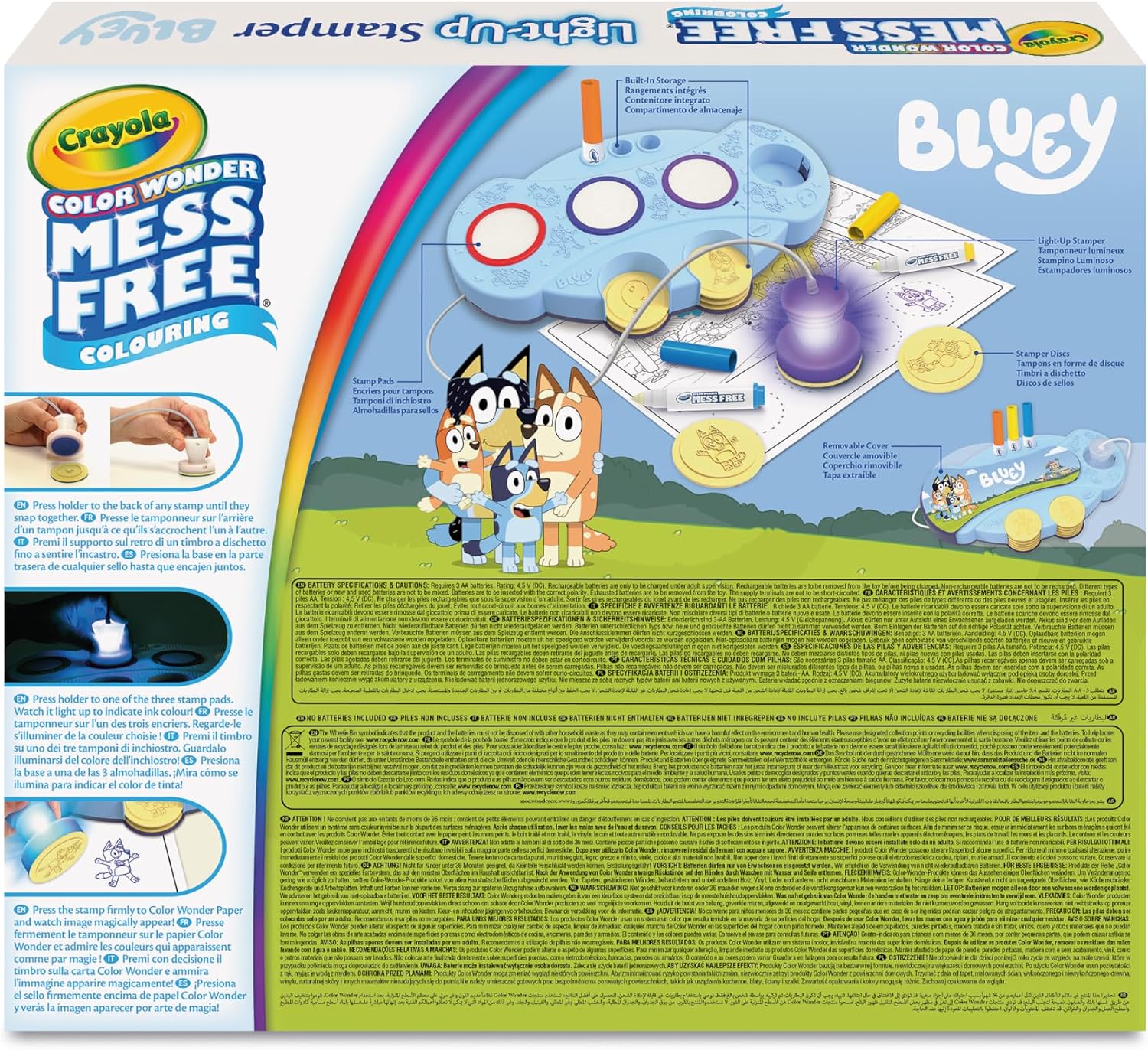 CRAYOLA Bluey Color Wonder Magic Light-Up Stamper