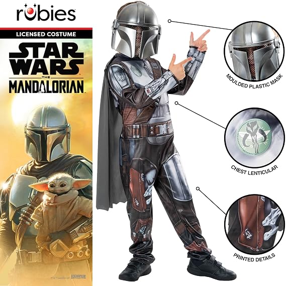 Rubie's Official Disney Star Wars The Mandalorian Children Fancy Dress 8-10 Years