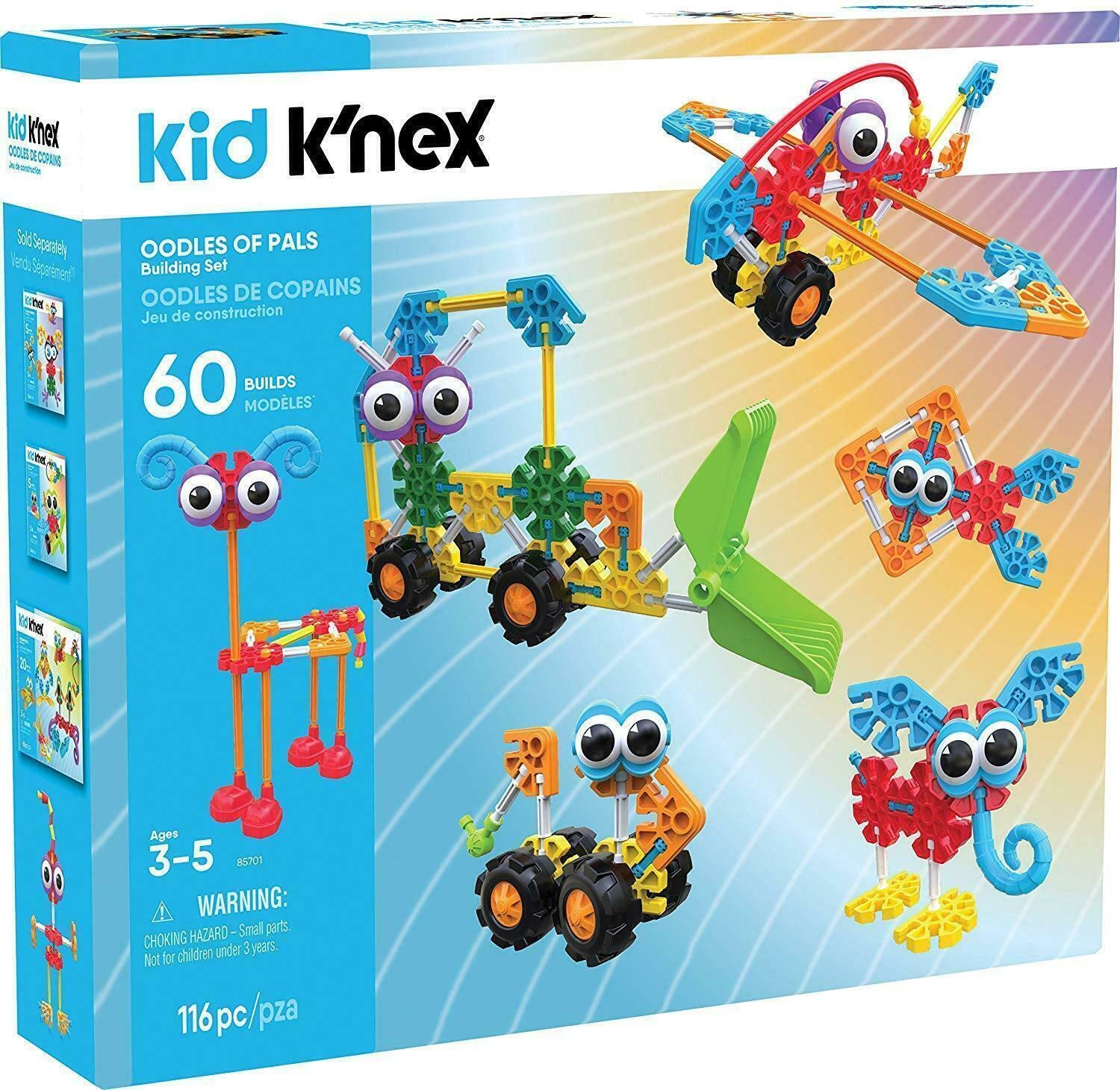 Kid K'NEX Oodles of Pals Building Set ? 116 Pieces | 60 Fun Models | Ages 3-5