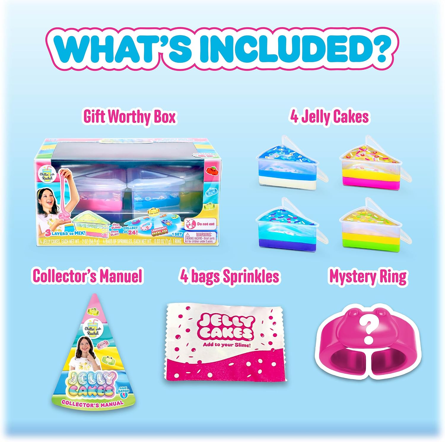 Sky Castle Jelly Cakes? Bestie Party Pack 3 Layer Cake-Shaped Compound