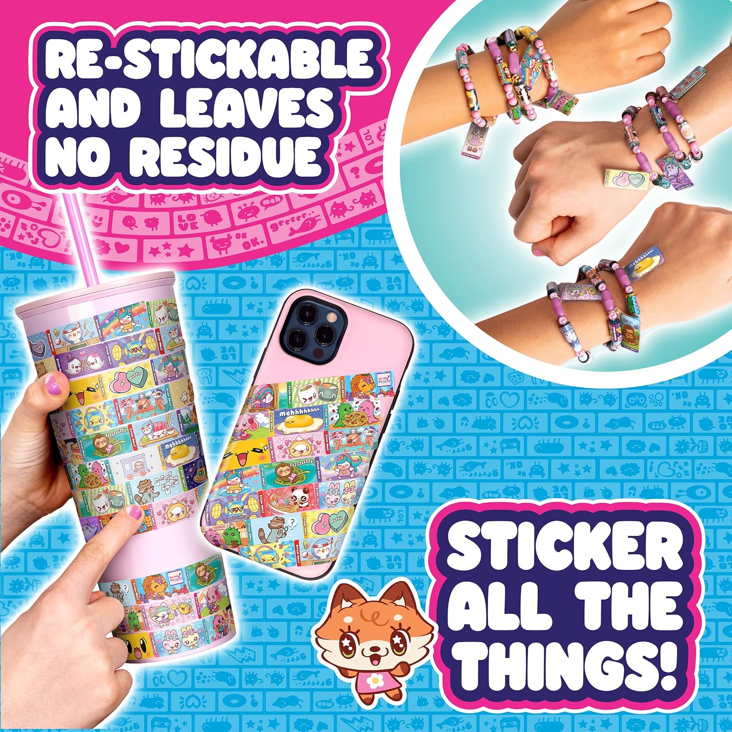 Sticki Rolls Sticki Book SERIES 3 Wearable Shareable Sticker Bracelets