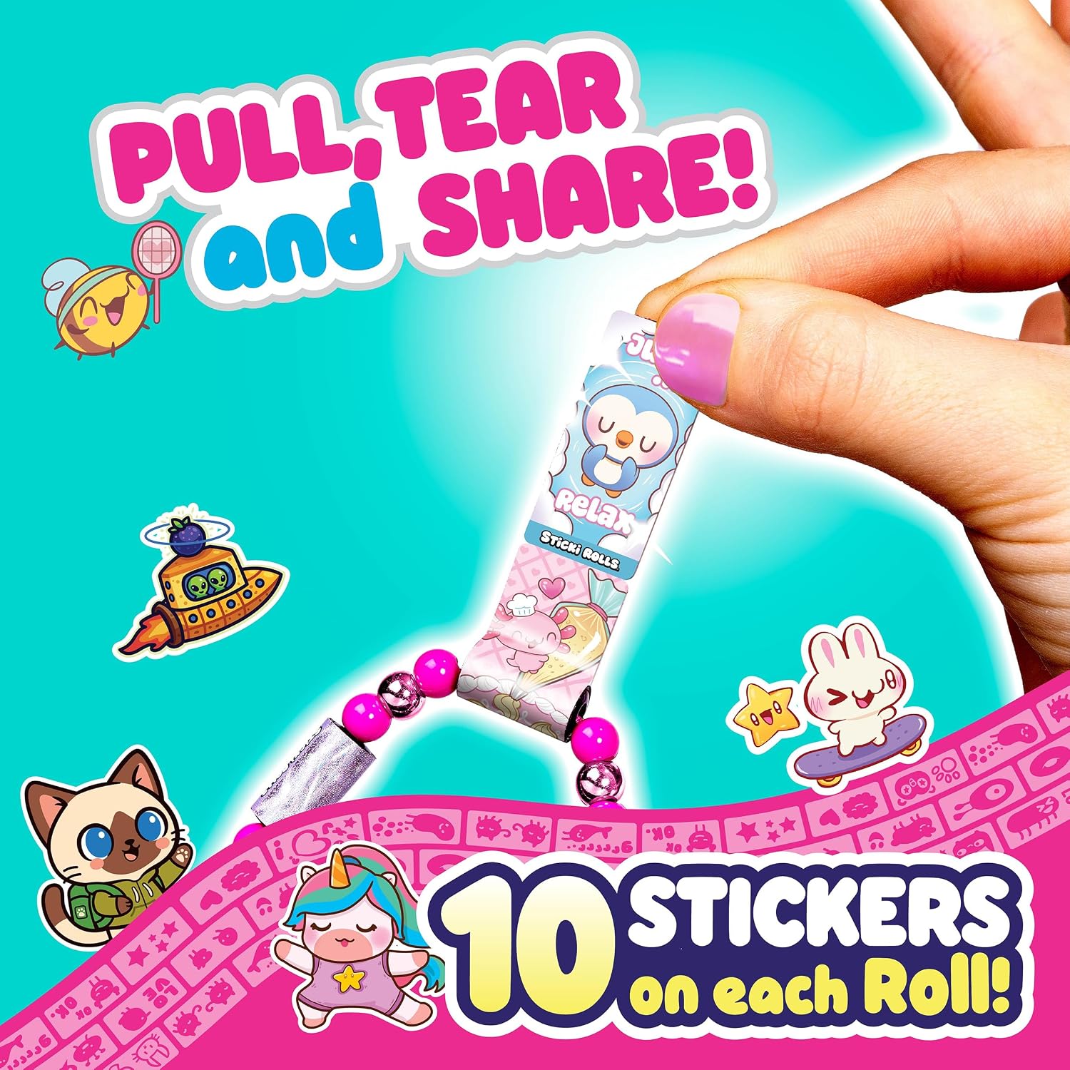 Sticki Rolls Sticki Book SERIES 3 Wearable Shareable Sticker Bracelets